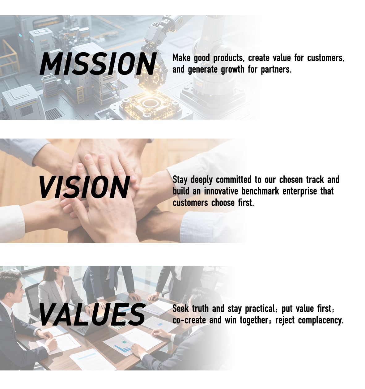 mission  vision and values